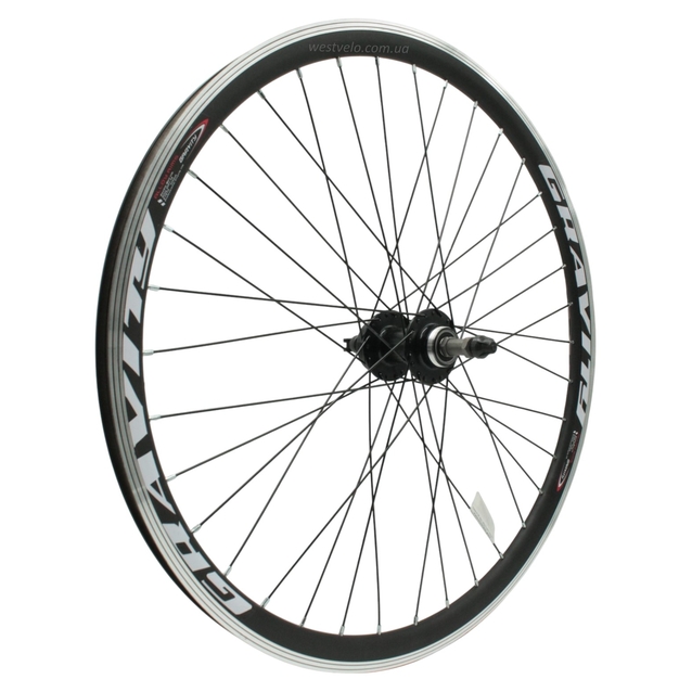 Колесо 26 зад, обід 2-ний чорний, втулка AL SHUNFENG, диск 6 болтів, пром-підшипник, ексцентрик фото westvelo.com