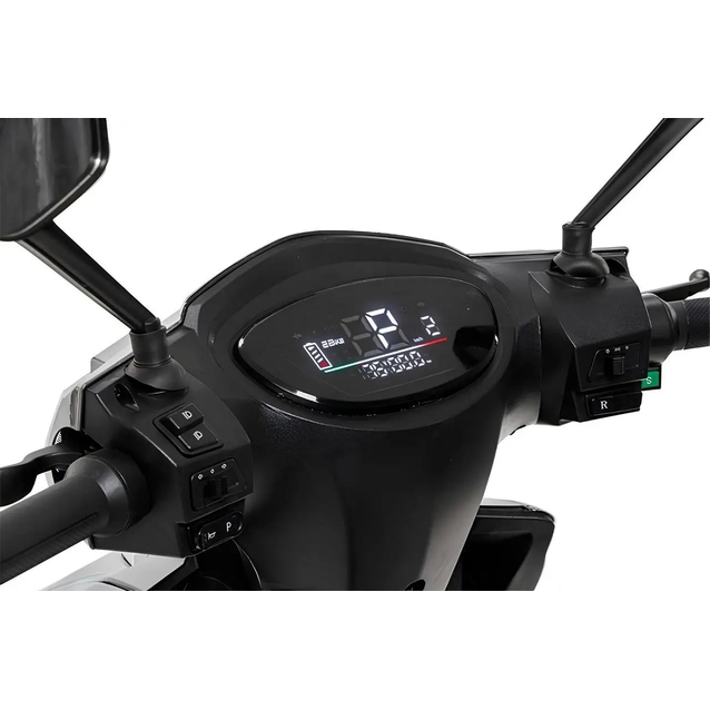 Електроскутер Corso «MATRIX» MT-603515 двигун 1200W, акумулятор 72V 25Ah графеновий, сірий, колеса 10" + 1 ящик. акум фото westvelo.com