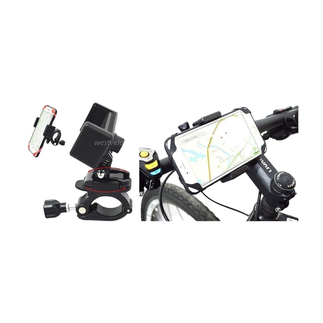 Тримач для телефону "Метелик" червоний пластик-гума універсальний фото westvelo.com