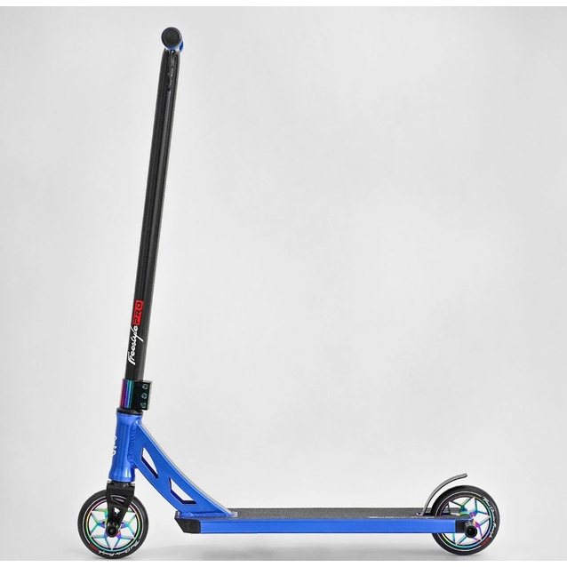 Самокат трюковий Best Scooter «FREESTYLE» N-12740 чорно-синій, HIC-система, пеги, AL диск та дека, колеса PU Ø120mm, ширина керма - 58 см фото westvelo.com