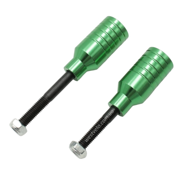 Пеги трюкового самоката AL. анодовані, зелені, L-5.5 см (1055) фото westvelo.com