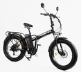 Електрофетбайк 24 AL Corso «VORTEX» TX-78950 алюміній, складний, двигун 500W, акумулятор 48V13Ah літієвий (к-т SHIMANO) чорний фото westvelo.com