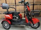 Трицикл Corso «OSTIN» SN-808922, двигун 1000W, акумулятор 72V/23Ah графеновий, червоний + 1 ящик. акум, колеса 10" фото westvelo.com