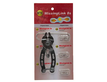 Знімач для зняття, установки замка ланцюга (на блістері) + 3 Замка ланцюга спорт 8s Missing Link