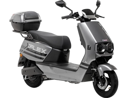 Електроскутер Corso «FLEX» FL-548209 двигун 1500W, акумулятор графеновий 72V 35Ah, сірий, колеса 10" + 1 ящик. акум