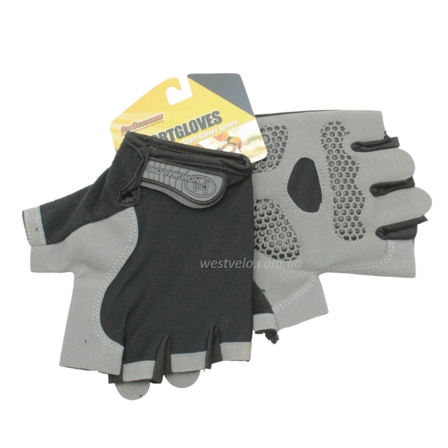 Рукавиці "M" (20-21 см) HONGMAILONG GEL чорно-сірі фото westvelo.com