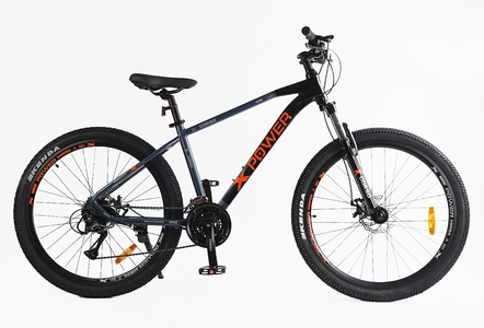 Велосипед 27.5 AL Corso «X-POWER» PW-30160 алюміній 17", (к-т SHIMANO) чорно-помаранчевий