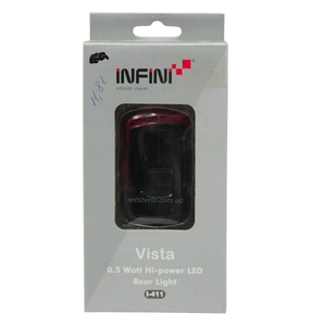 Мигалка на батарейках зад. INFINI I-411 0.5W 2 режима