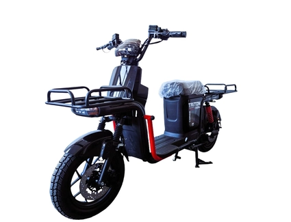 Електроскутер Corso «TRITON» RT-704349, двигун 1500W, акумулятор 72V 40Ah літій-залізо-фосфатний, чорно-червоний, колеса 12" + 1 ящик. багажників