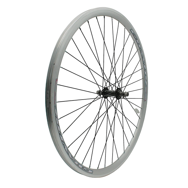 Колесо 28-29 перед, обід 2-ний сірий, втулка ST. на віночках чорна, чорна спиця фото westvelo.com