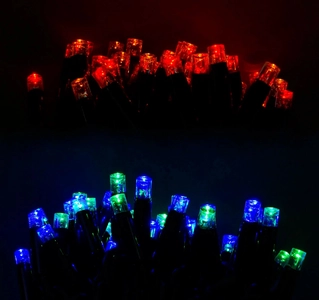 Гірлянда вулична світлодіодна 10 м, 100 лампочок, мультиколор, від мережі 220V (С 31317)