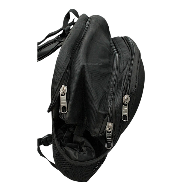 Кофри бічні подвійна (багажника) для мотоцикла задні PROBIKER "KML" тканинні, чорний фото westvelo.com