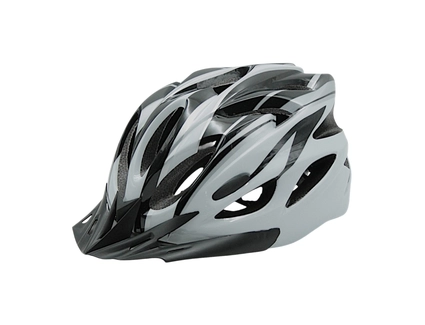Вело шолом "TK Sport" 074 (56 см) з мигалкою, біло-чорний