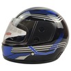 Мото шолом, закритий (L 59-60) BLD чорно-синій, глянець (825) фото westvelo.com