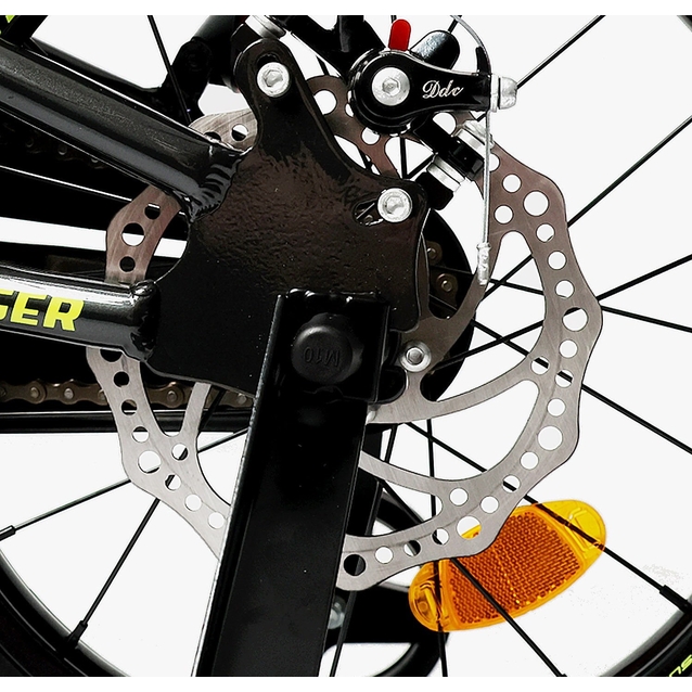 Дитячий велосипед 16 AL Corso «TAYGER»  TG-30211 алюмінієва рама, дискові гальма, чорно-жовтий фото westvelo.com