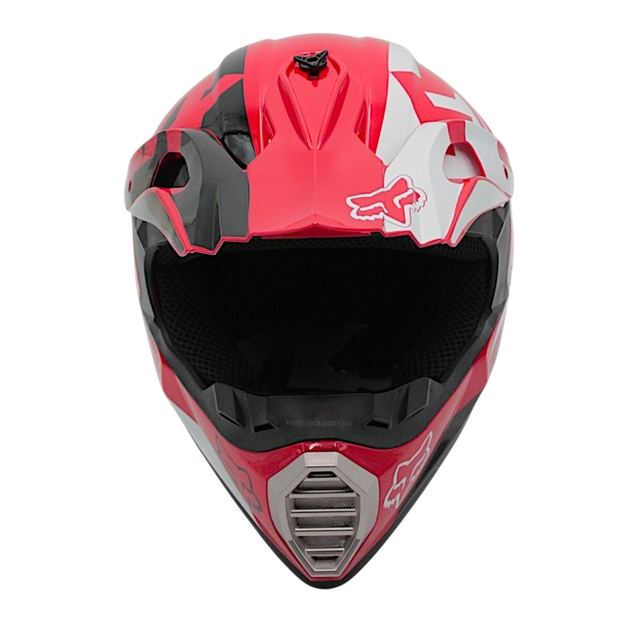 Шолом, закритий крос/ендуро (L 59-60) IBK 126, FOX червоний, глянцевий фото westvelo.com