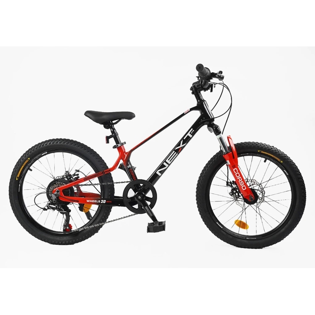 Велосипед 20 MG Corso «NEXT» NX-20319 магній 11.5", (к-т SHIMANO) чорно-червоний фото westvelo.com