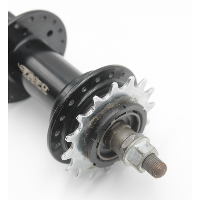 Втулка задня, (AL) TATU-BIKE, SINGLE SPEED (16T), під вісь 10мм, диск гальма 6 болтів, віночки, гайка, чорна (14Gx36H) фото westvelo.com