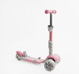 Самокат 5в1 Best Scooter P-63700, колеса PU 120х90mm зі світлом, сіро-рожевий