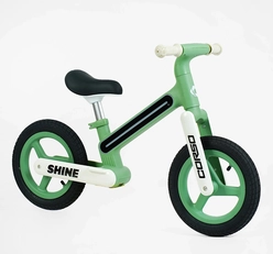 Велобіг 12 Corso надувні колеса, нейлонова рама зі світлом «SHINE» JT-10078 зелений