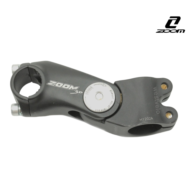 Винос руля на безрізьбову вилку регульован. AL. 60° Ø28.6-Ø25.4мм, L-100мм, ZOOM (3D 1304С-1202А), чорний фото westvelo.com