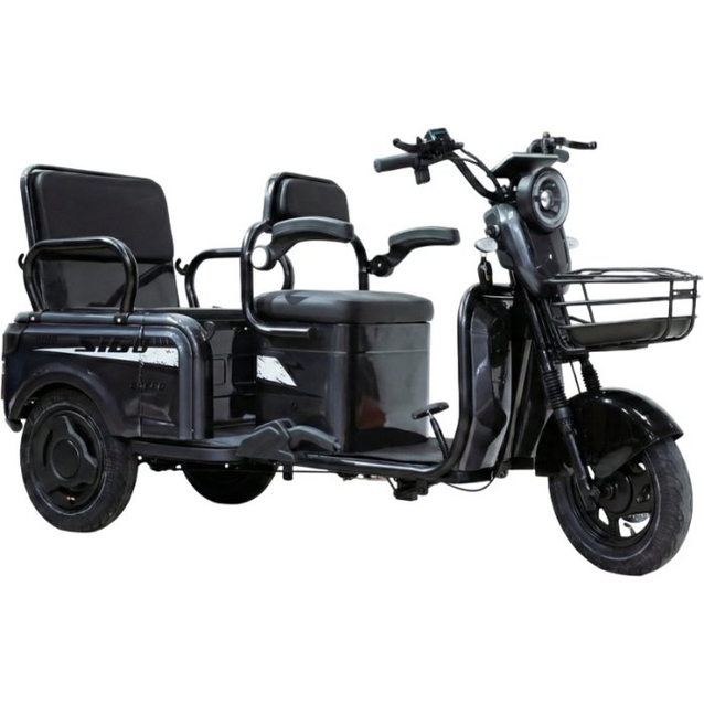 Трицикл Corso «SIG-8 Pro» SP-673052, двигун 1200W, акумулятор 72V 28Ah графеновий, графітовий + 1 ящик. акум, колеса 10" фото westvelo.com