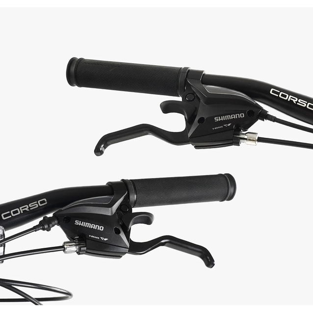 Велосипед 29 AL Corso «KORD» KR-45693 алюміній 17", (к-т SHIMANO) чорно-біло-червоний