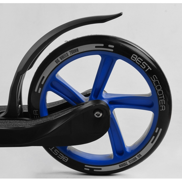Самокат дитячий 2-х колісний, PU Best Scooter 79855 синій, Ø200mm