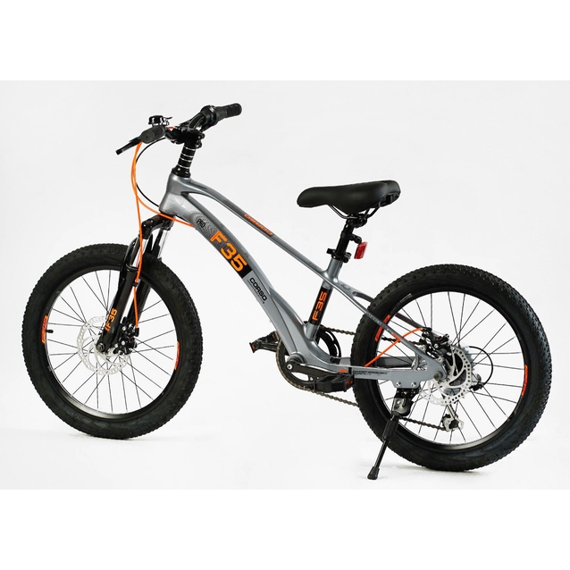 Велосипед 20 MG Corso «F35» MG-20415 магній 11", (к-т SHIMANO) сіро-помаранчевий фото westvelo.com