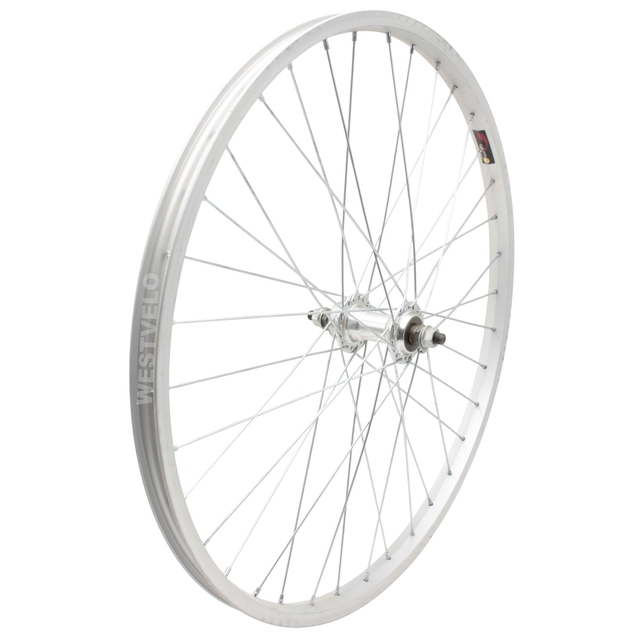 Колесо 24 перед, обід AL 1-ний сірий, втулка AL на віночках, диск різьба фото westvelo.com