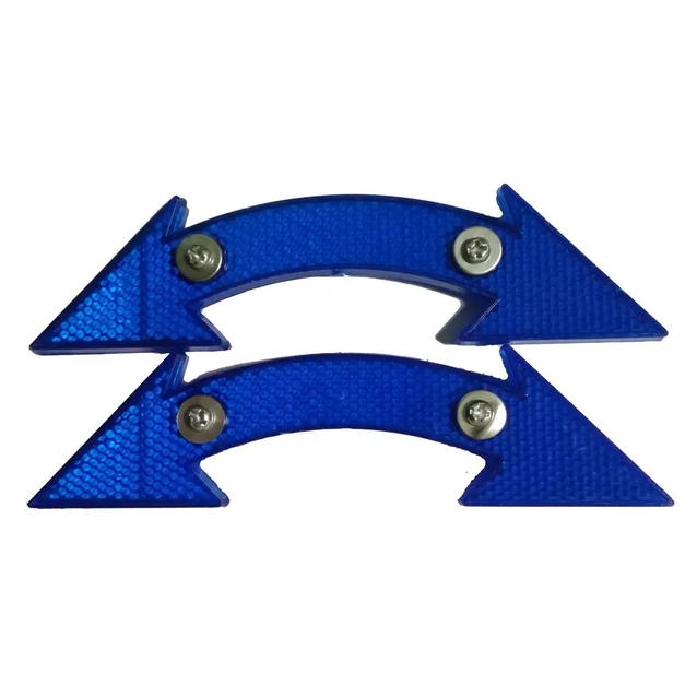 Катафот на спиці пластмасовий "Стрілка" синій фото westvelo.com