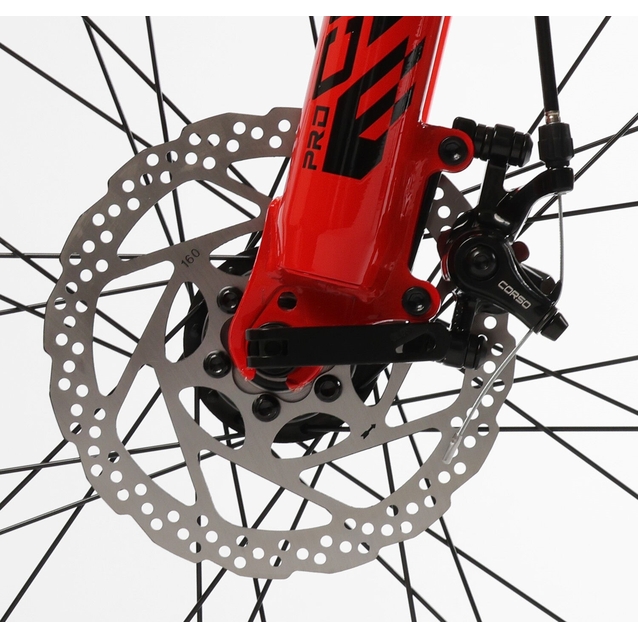 Велосипед 26 AL Corso «KORD» KD-13840 алюміній 13", (к-т SHIMANO) біло-чорно-червоний фото westvelo.com