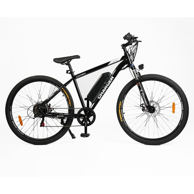 Електровелосипед 29 ST Corso «CHARGER» CR-29781 сталь 19, двигун 350W, акумулятор 36V10Ah літієвий (к-т SHIMANO) чорний фото westvelo.com