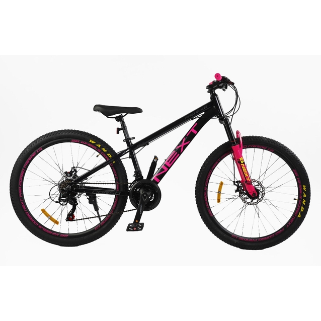 Велосипед 26 AL Corso «NEXT» NX-26922 алюміній 13", (к-т SHIMANO) чорно-рожевий фото westvelo.com