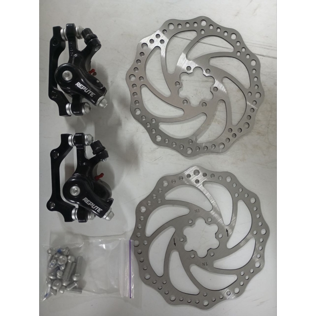 Дискові гальма Repute DSC 510 : 2 супорта F160/R140+F180/R160, 2 диски Ø160) фото westvelo.com