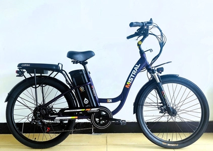 Електровелосипед 26 AL Corso «MISTRAL» MS-26095 алюміній, двигун 600W, акумулятор 48V20Ah, фіолетовий