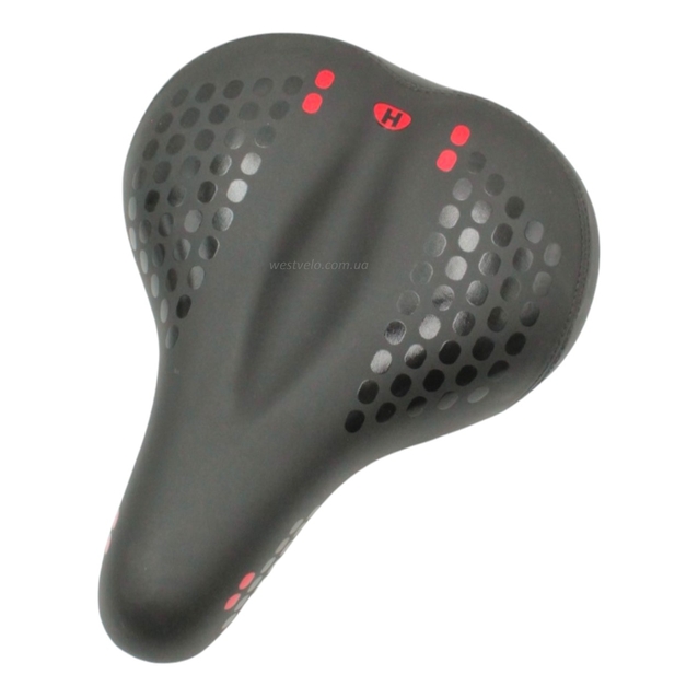 Сідло на демпферах AVANTI № A-1, чорне + мигалка на батарейках фото westvelo.com