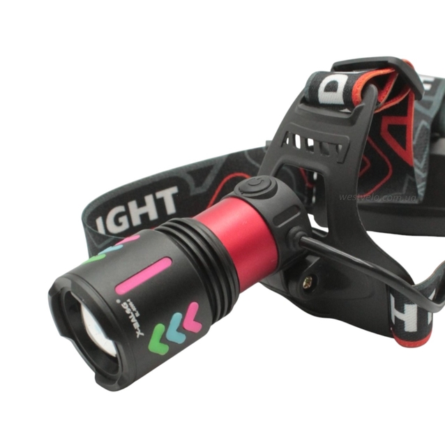 Ліхтар налобний на usb зарядку,Bailong BL-8096-4, Type-C.(білим,червоним,зеленим та синім світлом) фото westvelo.com