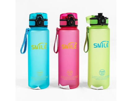 Фляга 620 ml SMILE пластик, лайм
