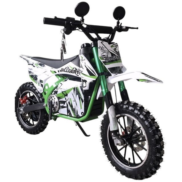 Електропітбайк Corso «BILLGERY» BLG-047089 двигун 1000W, акумулятор 36V12Ah свинцево-кислотний, зелений, колеса 14" фото westvelo.com