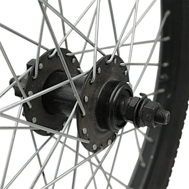 Колеса 20 перед+зад, обід 2-ний чорний, втулка М на віночках, диск 6 болтів + камери і покришки (Smart) фото westvelo.com