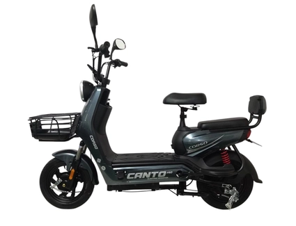 Електроскутер Corso «CANTO» CN-190260, двигун 500W, акумулятор 48V 20Ah свинцево-кислотний, графітовий, колеса 14" + 1 ящик. акум