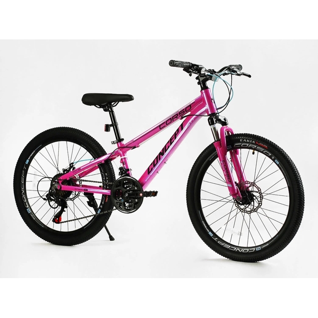 Велосипед 24 AL Corso «CONCEPT» CP-24624 алюміній 11", (к-т SHIMANO) рожевий