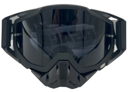 Мото окуляри Кросс-ендуро "MO-1" чорні темна лінза