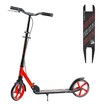 Самокат дитячий 2-х колісний, PU Skyper «SIRIUS» S 86735 чорно-червоний, Ø200mm, 1 амортизатор, ручне гальмо фото westvelo.com