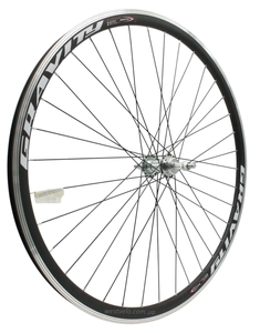 Колесо 28-29 зад, обід 2-ний чорний, втулка ST. на віночках, чорна спиця (без назви)