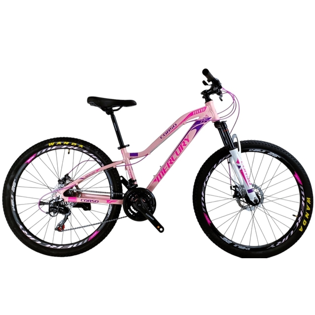 Велосипед 26 AL Corso «MERCURY» MR-26708 алюміній 13", (к-т SHIMANO) світло-рожевий
