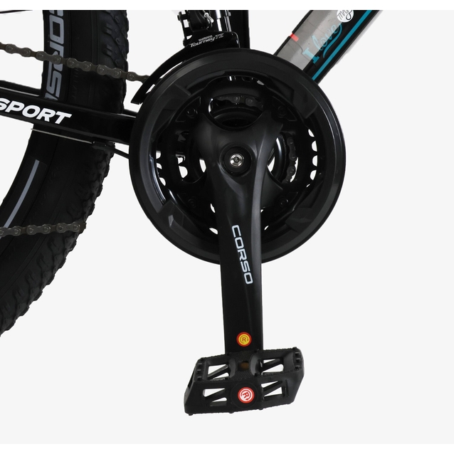 Велосипед 29 ST Corso «ALPHA» LF-29111 сталь 21", (к-т SHIMANO) чорно-синій фото westvelo.com