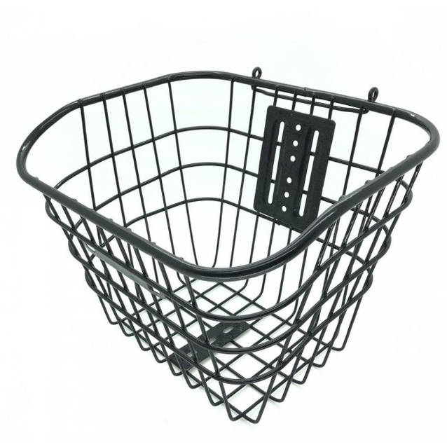 Кошик металевий з кришкою, "28" чорний фото westvelo.com
