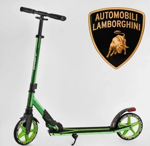 Самокат дитячий 2-х колісний, PU Lamborghini LB 3655 салатовий, 1 амортизатор